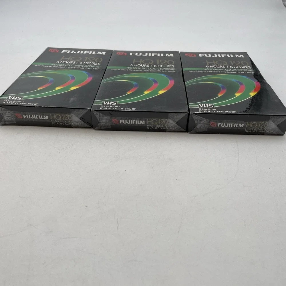 FujiFilm HQ 120 6 Hours Blank VHS Tapes Video Cassettes Brand New Sealed LOT 3